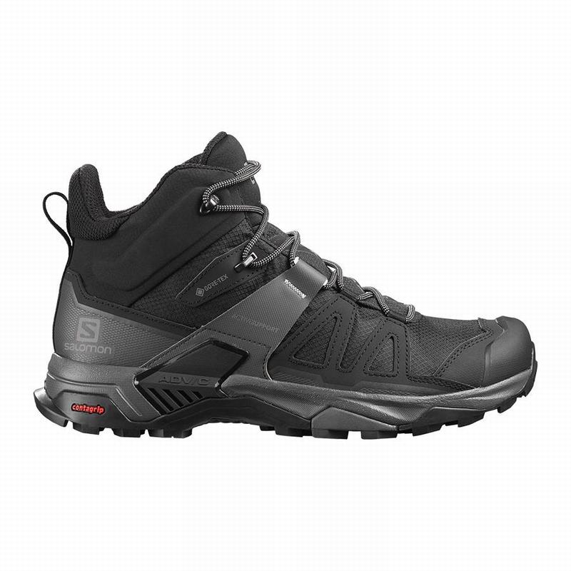 Bottes De Randonnée Salomon Homme Noir / Bleu - Salomon X ULTRA 4 MID GORE-TEX - France (5467-SMJDN)